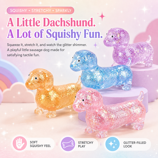 🐶 Glitter Dachshund Squishy