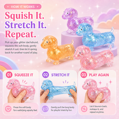 🐶 Glitter Dachshund Squishy