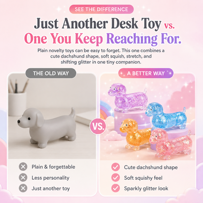 🐶 Glitter Dachshund Squishy