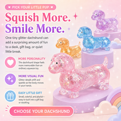 🐶 Glitter Dachshund Squishy